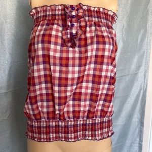 MAX Rave Plaid Tube Top